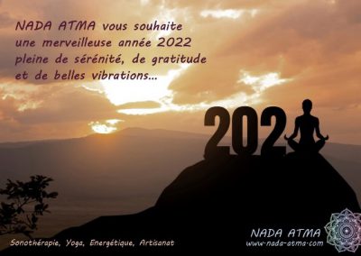 Nada Atma vous souhaite une année 2022 vibrante et lumineuse !